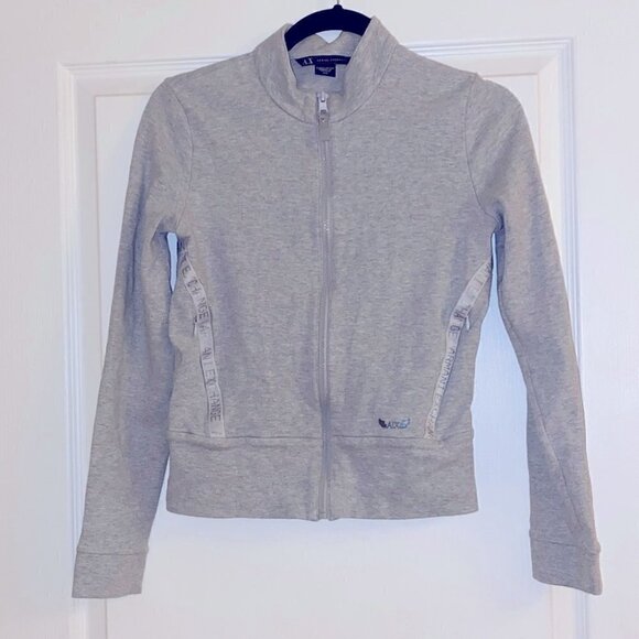 𝅺ARMANI Exchange Logo Jacket with Pockets Light Gray Size M - Picture 1 of 7